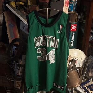 Vintage Reebok Boston Celtics Green Basketball Jersey Pierce